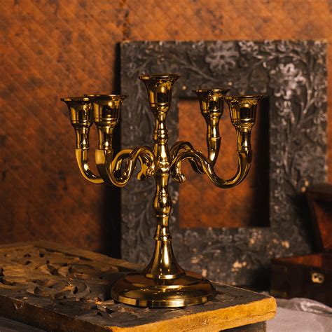 Buy Traditional Brass Plated Candle Holder Online in India - Mypoojabox.in