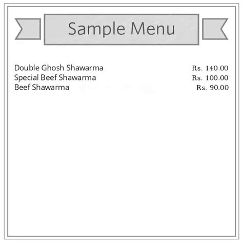 Menu at Feel in Saudia, Hyderabad, 11-2-276/5