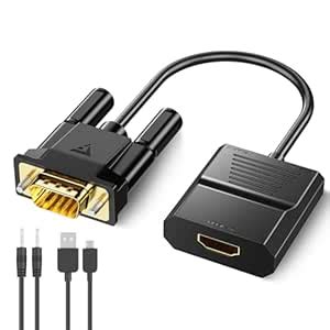 FOINNEX VGA to HDMI Adapter with Audio 1080P, PC VGA Output Source to ...