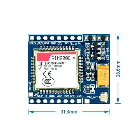 SIM800C GSM GPRS Module Unsoldered 5V/3.3V TTL – REES52