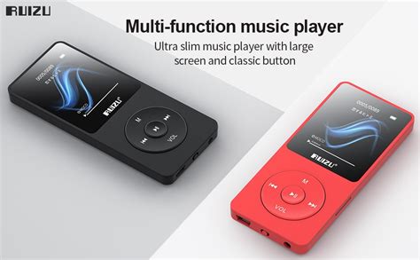 RUIZU X02 8 GB Ultra Slim Mp3 Music Player with FM Radio, Voice ...