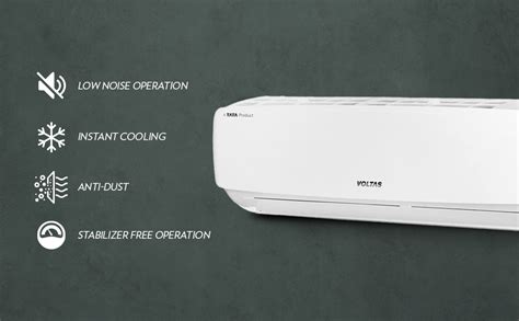 Voltas 1 Ton 3 Star, Fixed Speed Split AC (Copper, LED Display, Anti ...