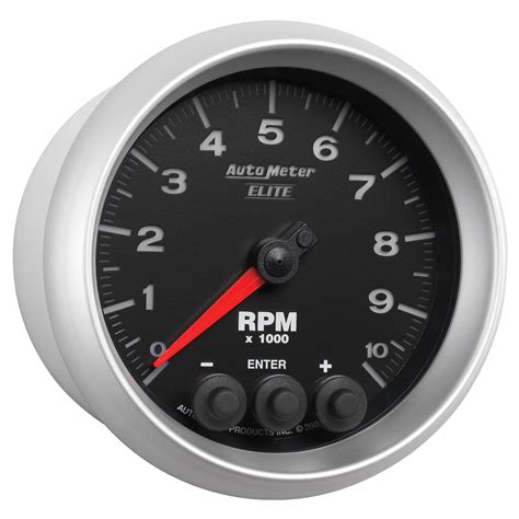 Auto Meter 5697 Elite Series 3-3/8" 0-10000 RPM in-Dash Street ...