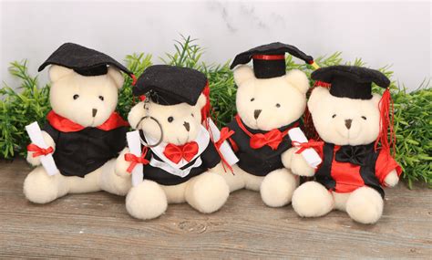 Miś "Profesorek" brelok zakończenie szkoły MIX 11cm 1szt. "EMIZED ...