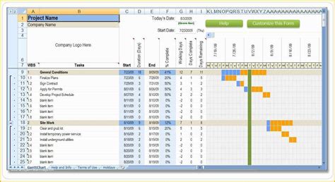 Excel Project Plan Template Download 的图像结果