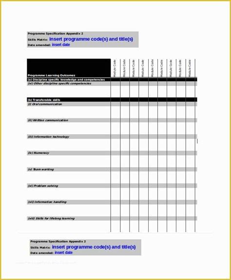 Free Employee Training Matrix Template Excel Of Employee Training Matrix Template Excel ...