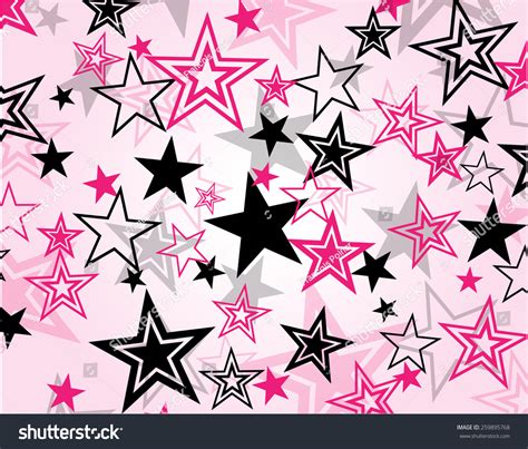 Pink And Black Star Wallpaper