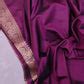 Purple Floral Jaal Design Banarasi Silk Saree – BUNKALA