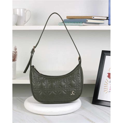 Buy Mochi Women Casual Green Shoulder Bag Online