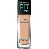 Maybelline New York Fit Me Matte+Poreless Liquid Foundation (With Pump ...