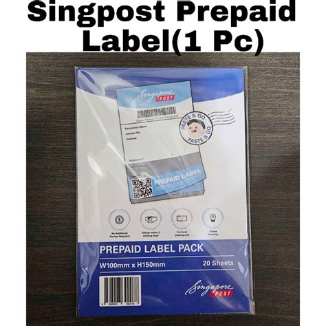 [SG-FREESHIP/CASHBACK] 1 Piece Singpost Prepaid Label Traceable Postage ...