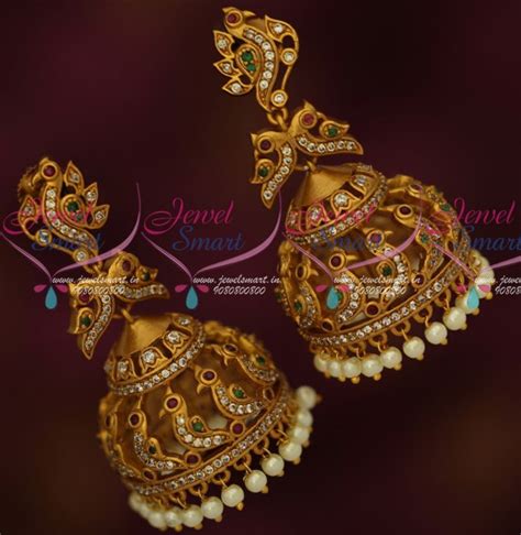 J15023 Big Size Peacock Intricately Designed Traditional Jhumka Antique ...