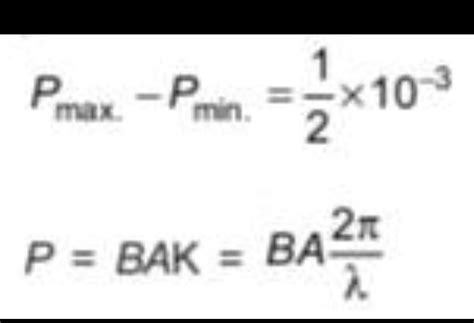 A sound wave of wavelength 80 cm travels in air.1x 10-3If pressure ...