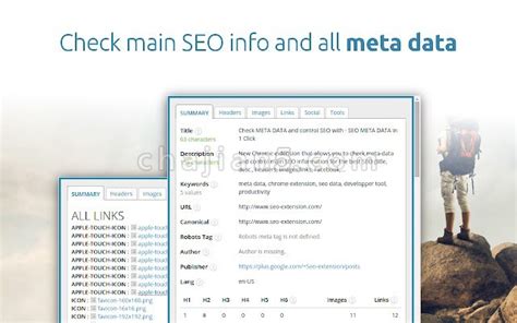 Edge 浏览器插件SEO META in 1 CLICK分析网站的标题，描述，关键词，图像，链接-EDGE插件网