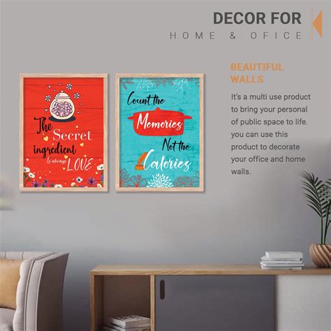 Kitchen Quotes Framed Art for Kitchen Restaurant Cafe Wall Decor – Kotart