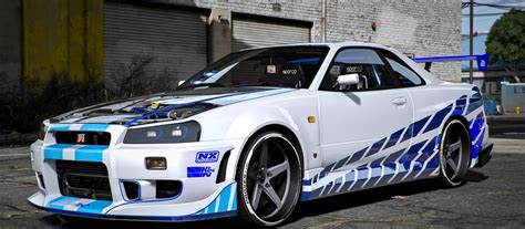 Custom Tuned Animated Paul Walker Edition Nissan Skyline R34 (Ultra Ra – FiveM Autos
