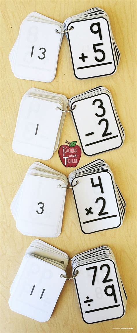 Image result for Math Flashcards Multiplication Division