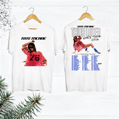 Tate McRae Posing Think Later World Tour T-shirt | Tate McRae Merch