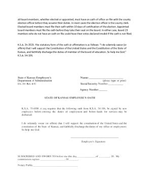 Fillable Online Form 2204 - Oath of Office - Secretary of State of ...