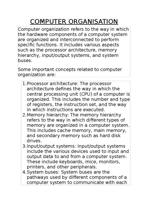 Computer Organisation - COMPUTER ORGANISATION Computer organization ...