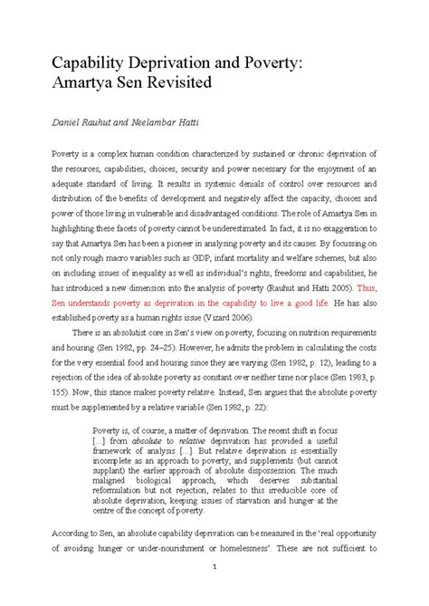 Poverty Vol 2Chapter 9Capabilitydeprivationandpoverty - Capability ...