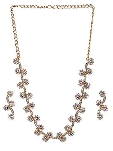 Buy ZAVERI PEARLS Gold Tone Sparkling Austrian Diamonds Studded ...