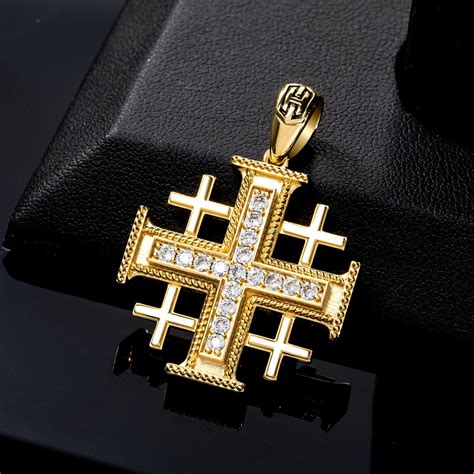 Jerusalem Cross Pendant - Helloice Jewelry