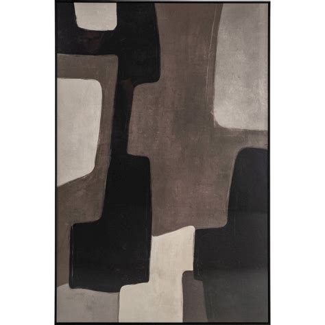 Décoration murale abstraite brune ambiance contemporaine 80 x 3,5 x 120 ...