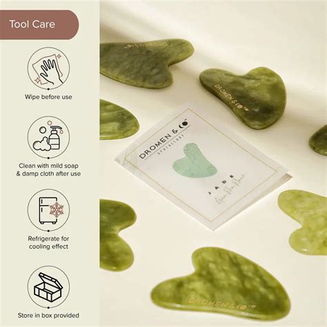 Buy Jade Gua Sha Stone Face Massager For Skin Healing – Dromen & Co