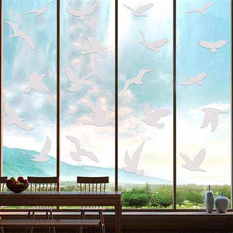 Amazon.com: Boao 40 Pieces Large Size Anti-Collision Window Clings Bird ...