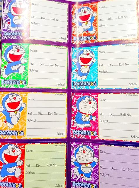 Supercool Doraemon Name Slip Stickers for Kids (160) : Amazon.in ...