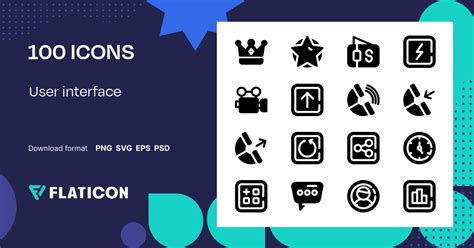 User interface Icon Pack | Black fill | 100 .SVG Icons