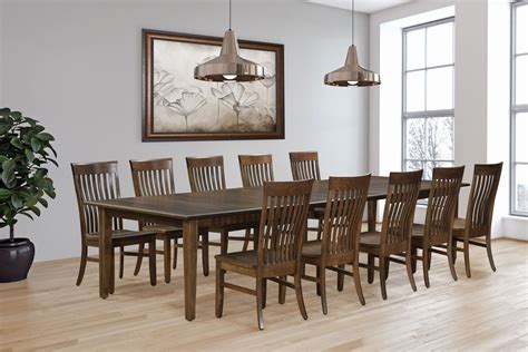 Super Size 11 Piece Ohio Amish Made- Real Solid Wood Dining Set ...