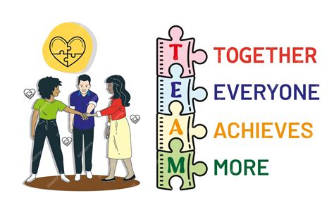 Premium Vector | Defining Team and Teamwork. Together everyone achieves ...