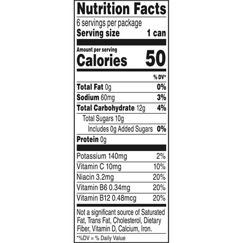 V8 Plus Energy Juice Drink, Pomegranate Blueberry-Nutrition-Facts