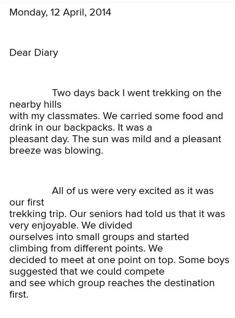 1. Write a Diary entry (100 to 150 words) on a problem you faced ...