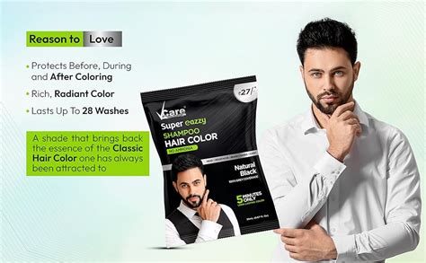 Buy VCare Super Eazzy Hair Colour Shampoo for Women and Men 20ml | Only ...