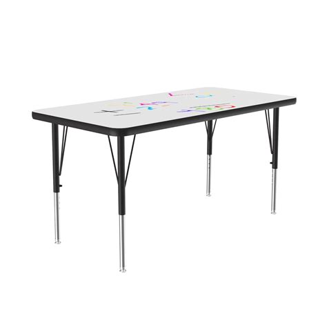 Correll 24"x48" Rectangular, Classroom Dry Erase/Markerboard Top ...