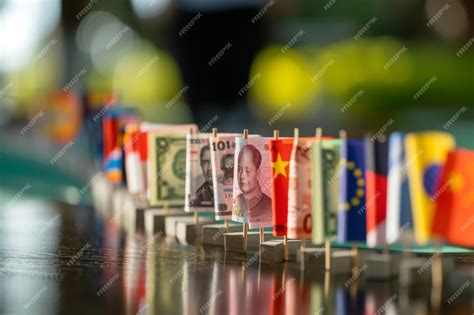 Premium Photo | A Row of Miniature Flags on a Table A parade of ...