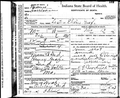 Journey to the Past: Vital Record Finds for Indiana