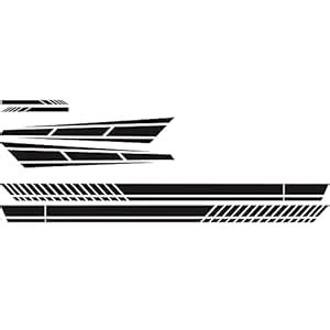 6PCS Car Stickers Strip Style Universal Car Hook Mirror Body Side ...