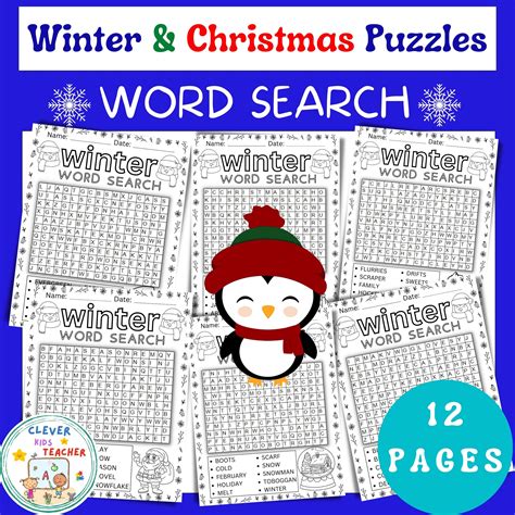 Winter Word Search Puzzles - MIT Printable
