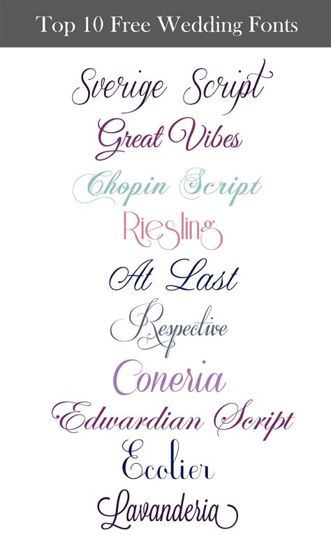 Best Cursive Fonts In Word For Wedding Invitations at Wedding