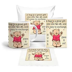 Buy Dungri Hugs Theme Cushion Cover (12") with Filler and Coffee Mug ...