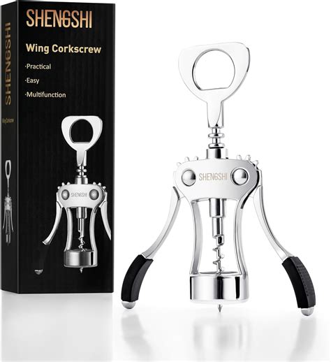 Amazon.com: shengshi Wine Opener Zinc Alloy Premium Wing Corkscrew Wine ...