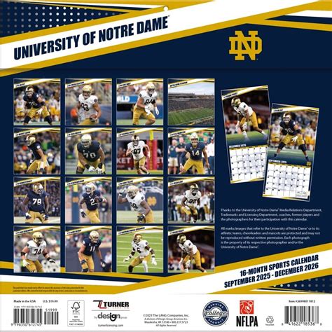 Notre Dame Academic Calendar 2026 - Free Printable Calendar