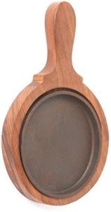 ZOLDYCK Wooden Base 6 inch Brownie Plate Sizzler Tray Price in India ...