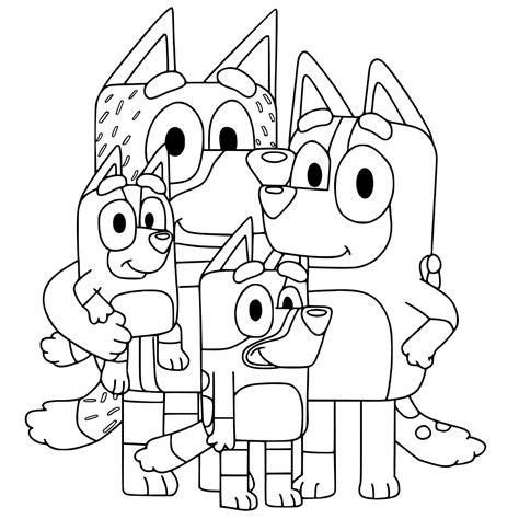Free Printable Bluey Coloring Pages