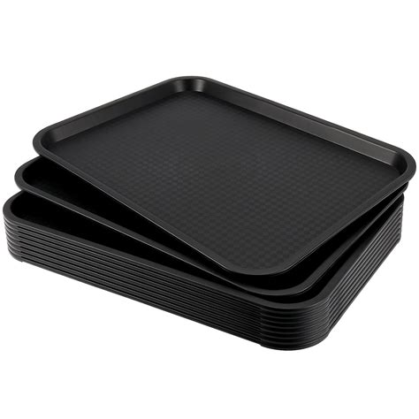 Buy KWANJING 10 Pack Plastic Fast Food Tray, 16 X 12 Inch Plastic ...