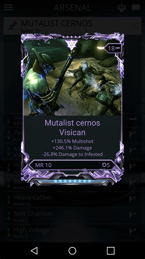 Best Mutalist Cernos riven? : r/Warframe